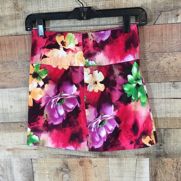 NWOT Twenty One Floral Mini Bodycon Skirt - Picture 6 of 6